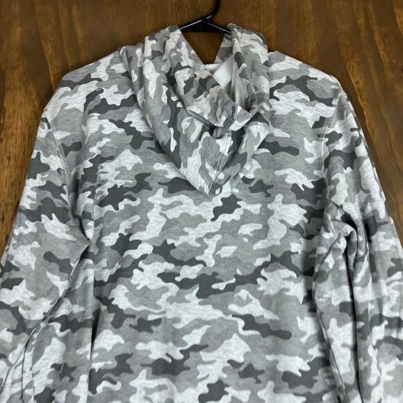 Eddie Bauer Women Jacket Gray Camo Full Zip Hooded Pocket Modal Blend Stretch XL - Picture 11 of 12